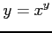 $ \displaystyle{y=x^y}$