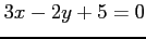 $ \displaystyle{3x-2y+5=0}$