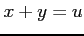 $ \displaystyle{x+y=u}$