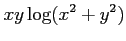 $ \displaystyle{xy\log(x^2+y^2)}$