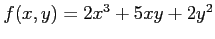 $ f(x,y)=2x^3+5xy+2y^2$