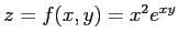 $ z=f(x,y)=x^2e^{xy}$