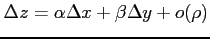 $ \Delta z=\alpha\Delta x+\beta\Delta y+o(\rho)$